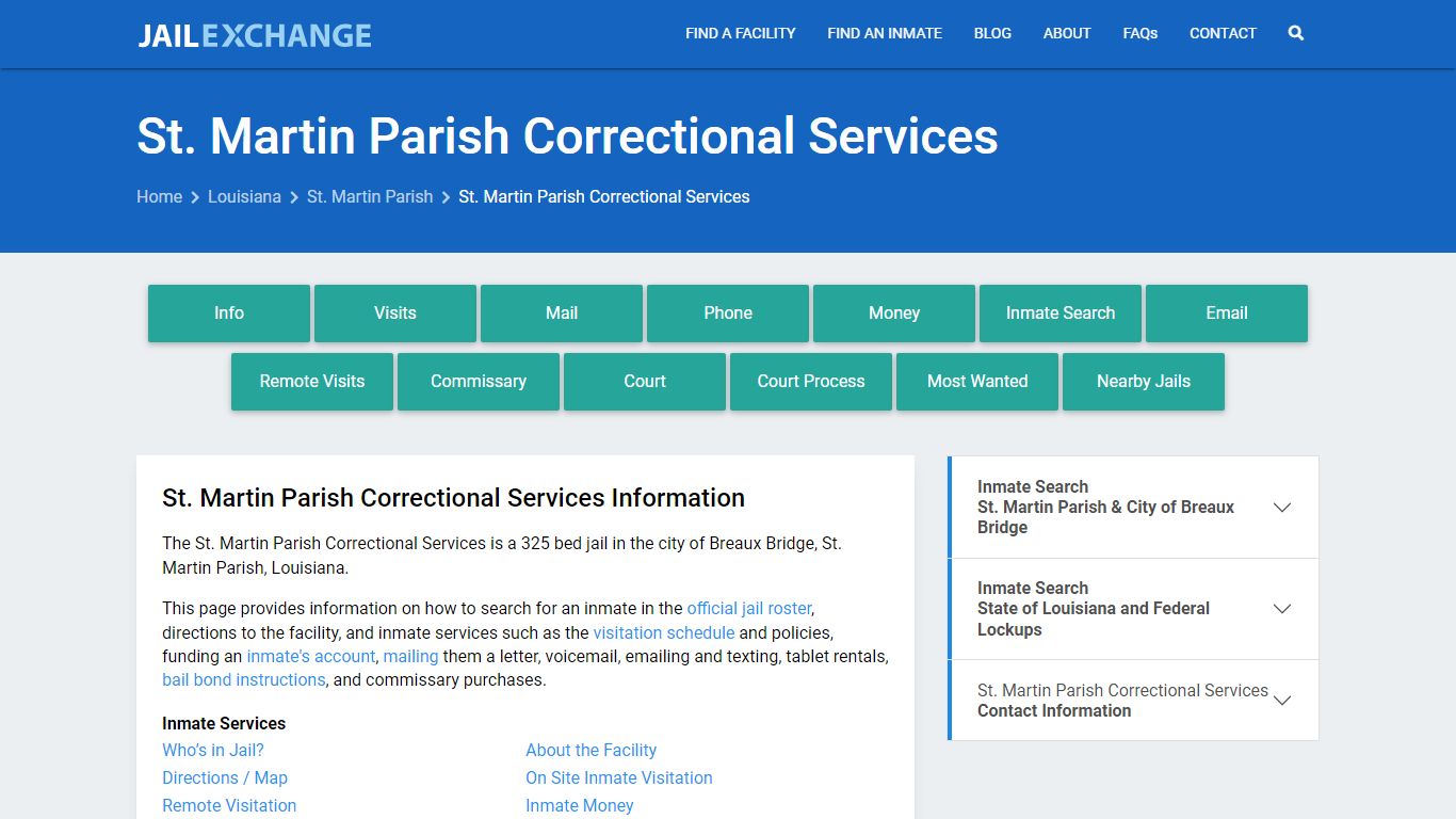 St. Martin Parish Correctional Services - Jail Exchange